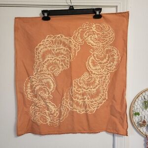 chicken of the woods handprinted bandana